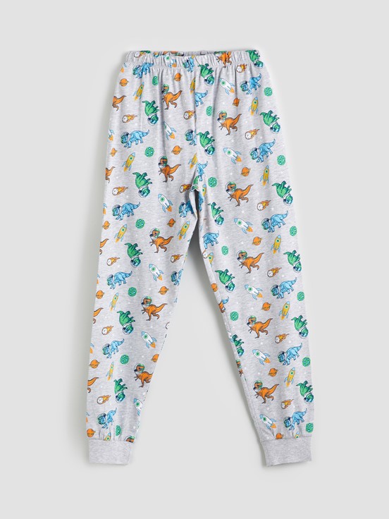 Pijama Takım GRİ MELANJ BASKILI