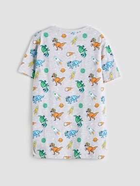 Pijama Takım GRİ MELANJ BASKILI
