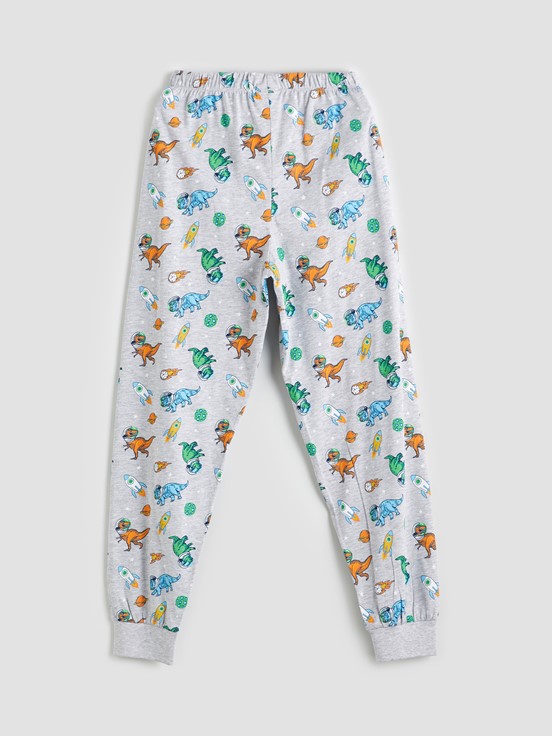 Pijama Takım GRİ MELANJ BASKILI
