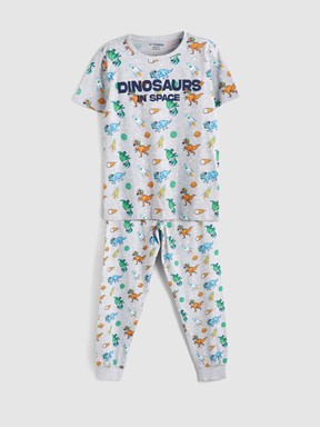 Pijama Takım GRİ MELANJ BASKILI