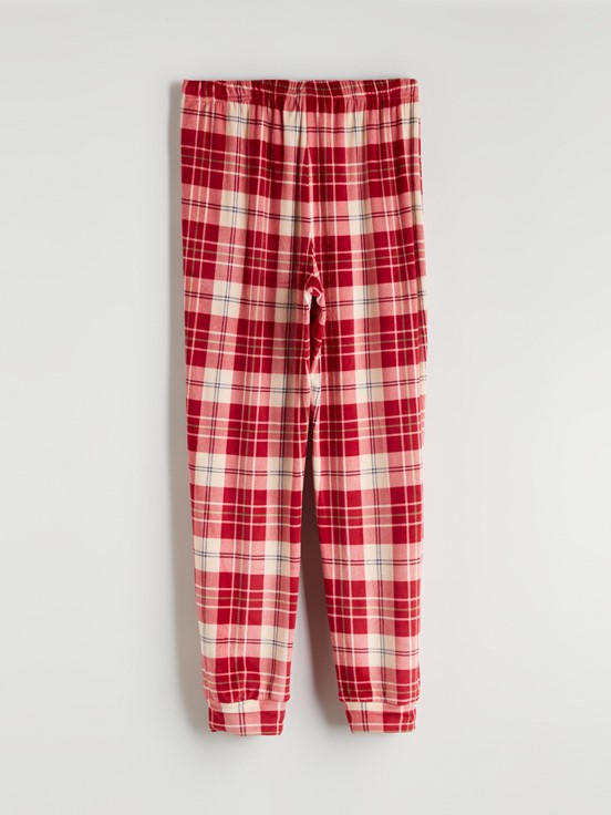 Pijama Takım AÇIK BORDO BASKILI