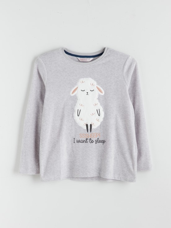 Pijama Takım AÇIK GRİ BASKILI