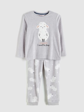 Pijama Takım AÇIK GRİ BASKILI