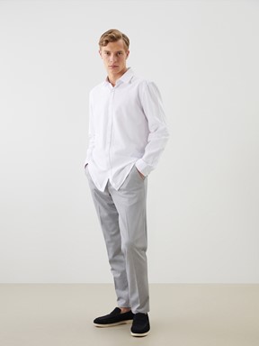 Chino Pantolon İNDİGO MELANJ