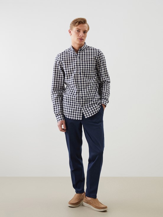 Chino Pantolon İNDİGO MELANJ