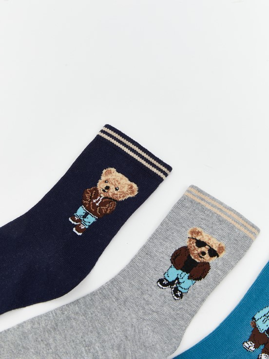 Soket Çorap KARIŞIK RENK İPLİĞİ BOYALI