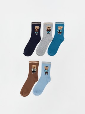 Soket Çorap KARIŞIK RENK İPLİĞİ BOYALI