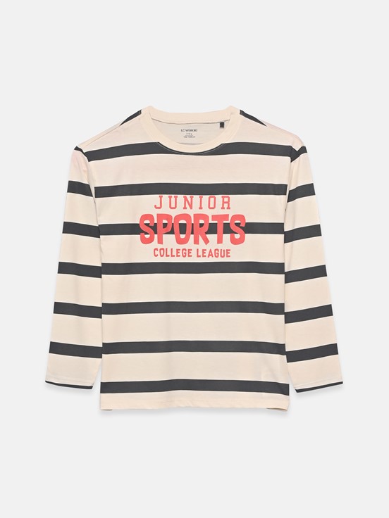 Tişört AÇIK BEJ BASKILI