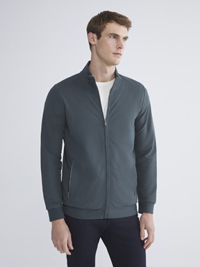 Fermuarlı Sweatshirt LACİVERT