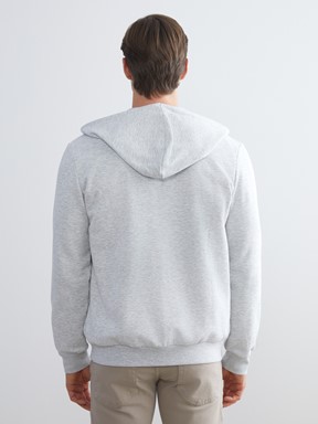 Fermuarlı Sweatshirt AÇIK GRİ MELANJ