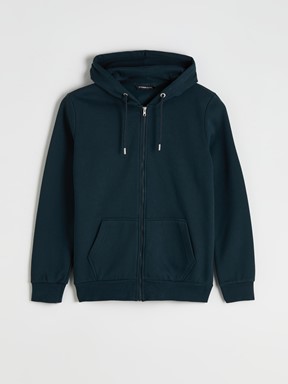 Fermuarlı Sweatshirt ZÜMRÜT YEŞİLİ MELANJ