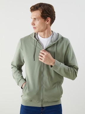 Fermuarlı Sweatshirt YENİ SİYAH