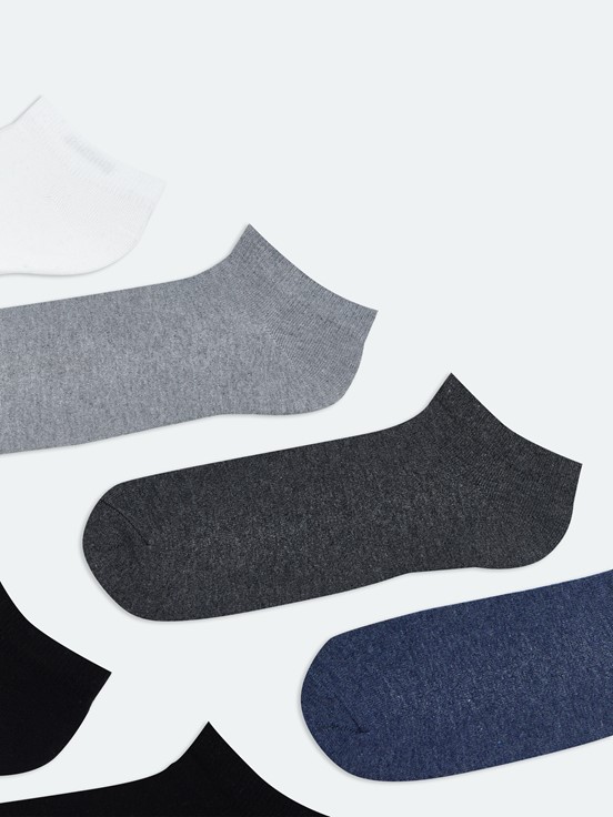 Patik Çorap KARIŞIK RENK İPLİĞİ BOYALI