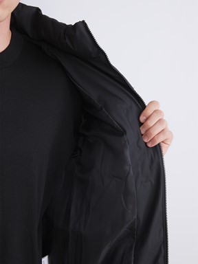 Deri Görünümlü Mont YENİ SİYAH