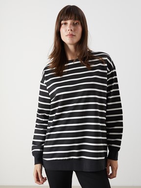 Sweatshirt SİYAH ÇİZGİLİ