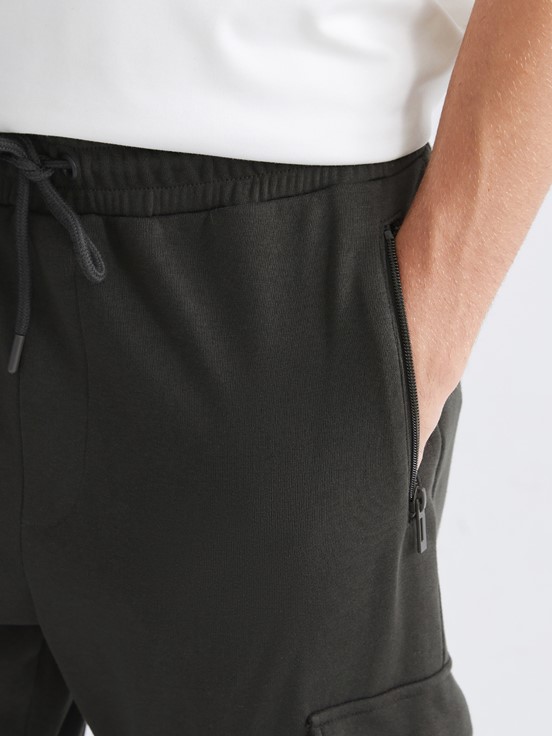 Standart Kalıp Erkek Jogger Eşofman Altı KOYU HAKİ