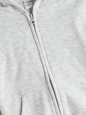 Fermuarlı Sweatshirt GRİ MELANJ