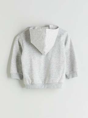 Fermuarlı Sweatshirt GRİ MELANJ