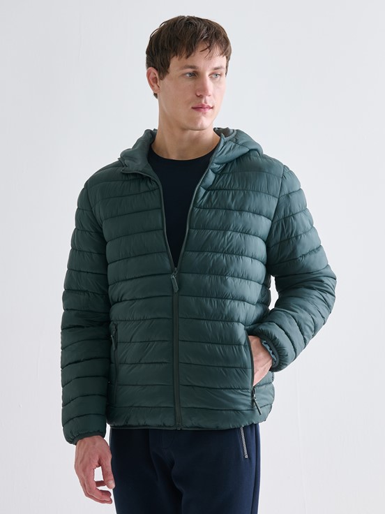 Şişme Mont KOYU YEŞİL