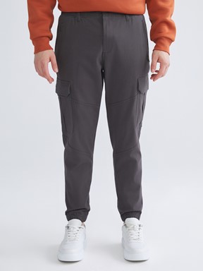 Slim Fit Gabardin Erkek Jogger Pantolon ANTRASİT