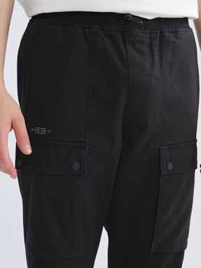 Slim Fit Gabardin Erkek Jogger Pantolon SİYAH