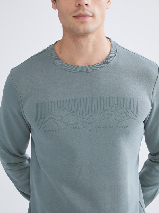 Sweatshirt MAT YEŞİL