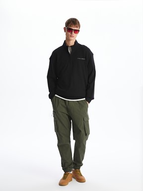 Fermuarlı Sweatshirt YENİ SİYAH