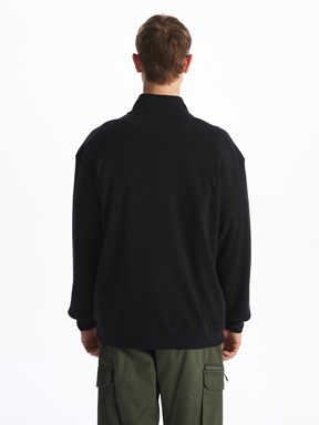 Fermuarlı Sweatshirt YENİ SİYAH