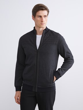Fermuarlı Sweatshirt YENİ SİYAH