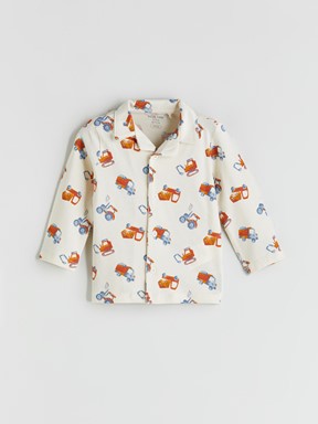 Pijama Takım EKRU BASKILI