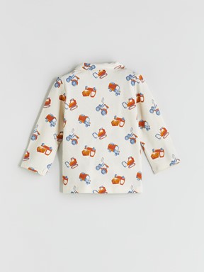 Pijama Takım EKRU BASKILI