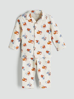Pijama Takım EKRU BASKILI