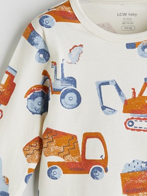 Pijama Takım EKRU BASKILI