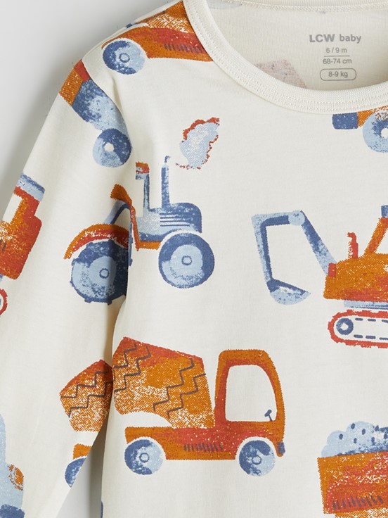 Pijama Takım EKRU BASKILI