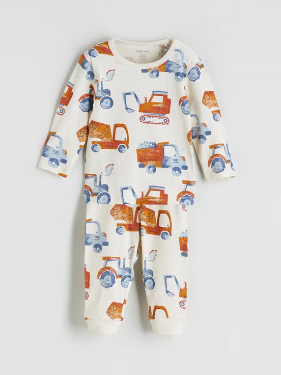 Pijama Takım EKRU BASKILI
