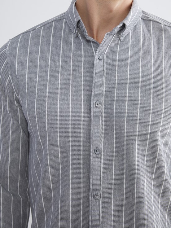 Gömlek GRİ ÇİZGİLİ