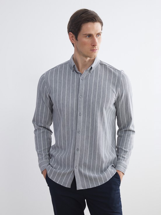 Gömlek GRİ ÇİZGİLİ