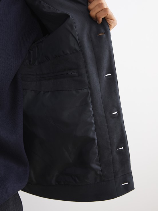 Deri Görünümlü Mont KOYU ANTRASİT