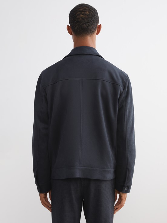 Deri Görünümlü Mont KOYU ANTRASİT