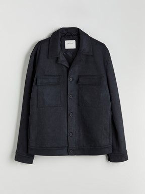 Deri Görünümlü Mont KOYU ANTRASİT