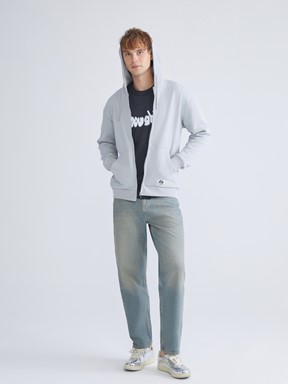 Fermuarlı Sweatshirt AÇIK GRİ