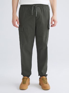 LCW CASUAL Standart Kalıp Erkek Kargo Pantolon KOYU YEŞİL