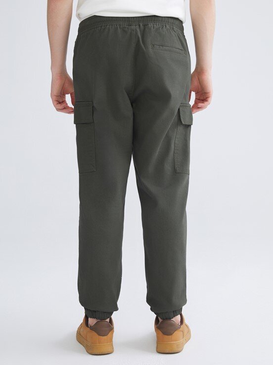 LCW CASUAL Standart Kalıp Erkek Kargo Pantolon KOYU YEŞİL