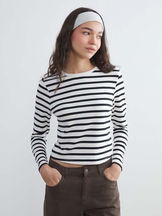 Tişört SİYAH ÇİZGİLİ