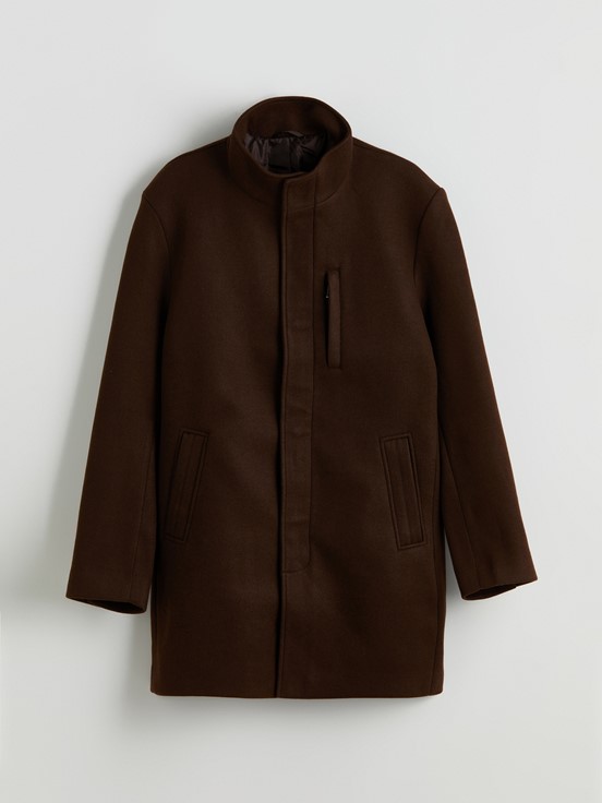 Kaşe Kaban KOYU KAHVERENGİ