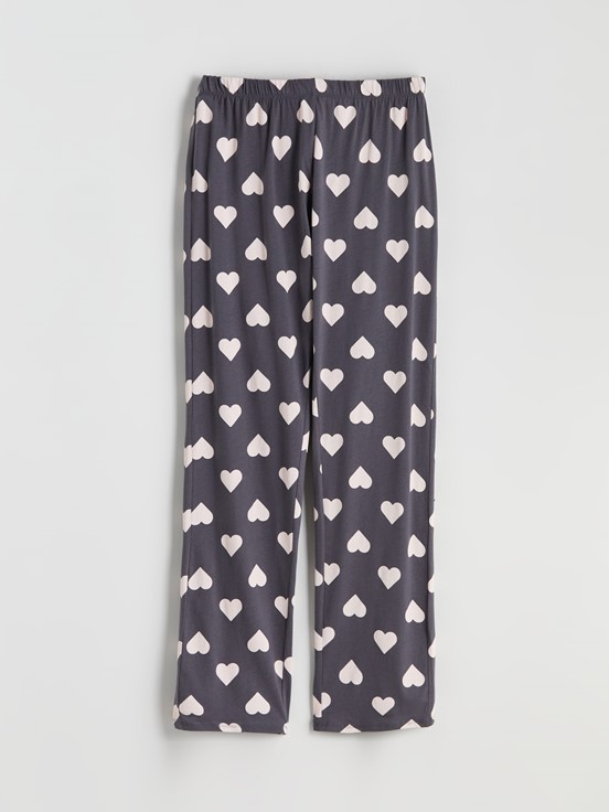 Pijama Takım KOYU GRİ BASKILI