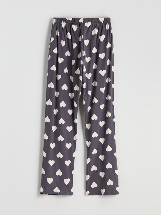 Pijama Takım KOYU GRİ BASKILI