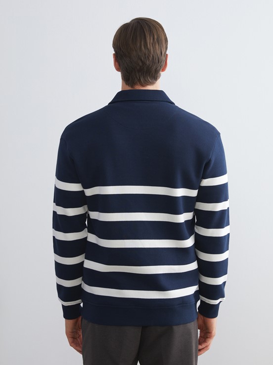 Sweatshirt LACİVERT ÇİZGİLİ