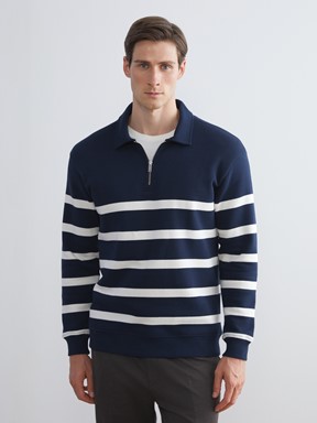 Sweatshirt LACİVERT ÇİZGİLİ