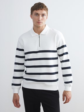 Sweatshirt LACİVERT ÇİZGİLİ